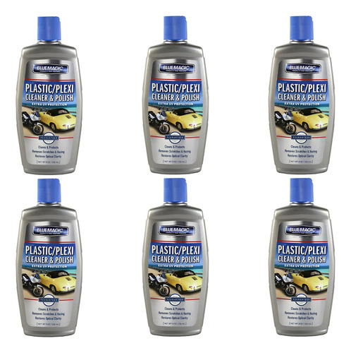 Crema Limpiadora Y Pulidora Plástico Y Plexiglás 8 Oz 6 Pzs